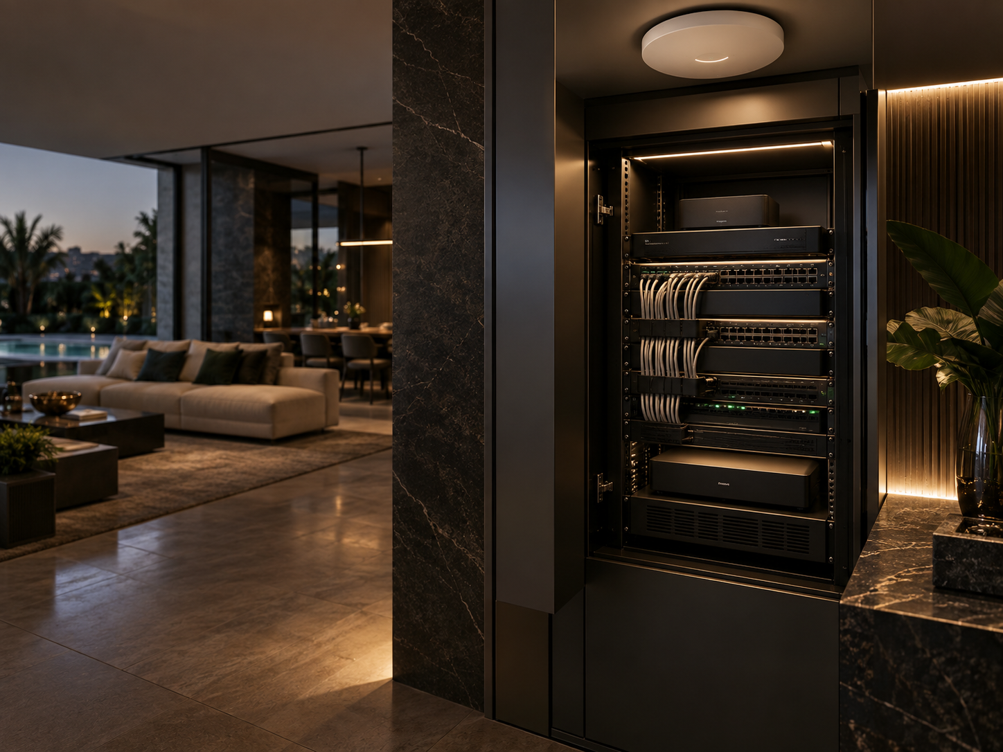 Infraestrutura de rede residencial integrada à arquitetura